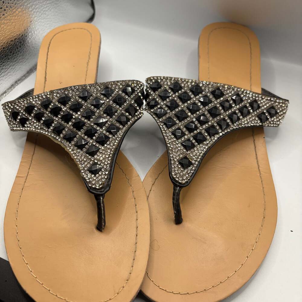 Nicole strappy sandals sz 10 sparkly studded